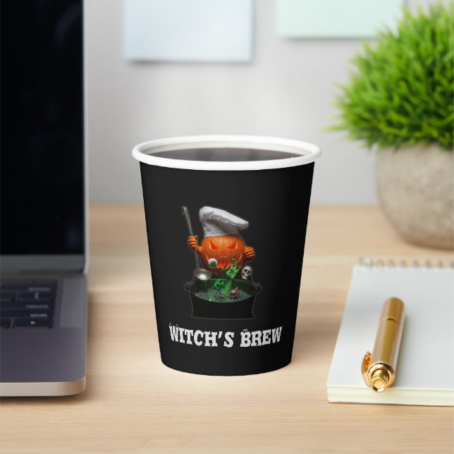 Gobelets En Papier Chef citrouille Halloween - Thèmes Brew de Witch (Insitu)