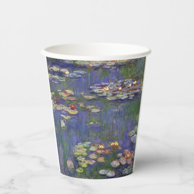 Gobelets En Papier Chefs-d'œuvre de Nymphéas de Monet (Recto)