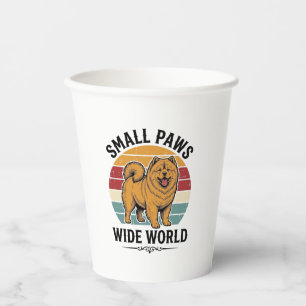 Gobelets En Papier Chemise Chow Chow Petits Pattes Grand Monde Vintag