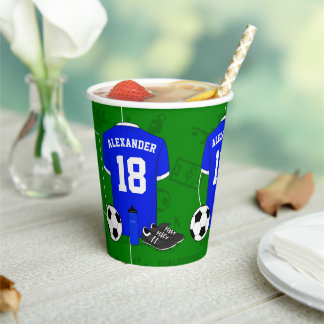 Gobelets En Papier Chemise de football personnalisée