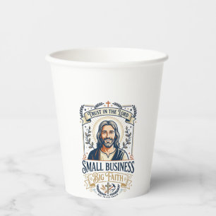 Gobelets En Papier Chemise de propriétaire de petite entreprise Jesus