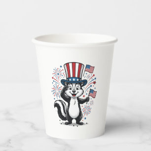 Gobelets En Papier Chemise graphique à feu d'artifice vintage de Skun
