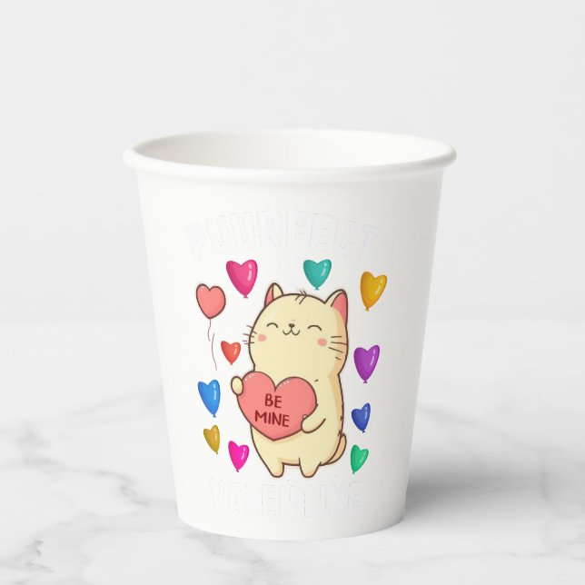 Gobelets En Papier Chemise Saint Valentin, Puurfect Valentine Cute Ca (Recto)