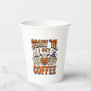 Gobelets En Papier Chemise vintage Halloween Café Épouvantable jusqu'