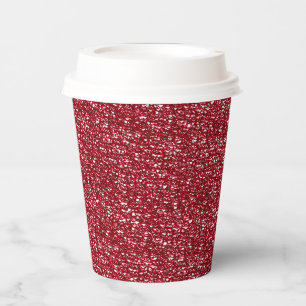 GOBELETS EN PAPIER CHERRY RED SEQUINS PAPIER PARTIES CUPS