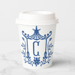 Gobelets En Papier Chic Pagode Monogramme C Coupes en papier