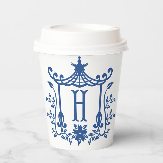 Gobelets En Papier Chic Pagode Monogramme H Coupes en papier (Recto)