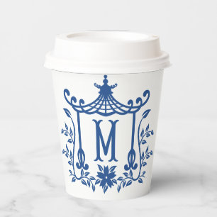 Gobelets En Papier Chic Pagode Monogramme M Tasses De Papier