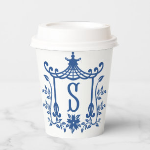 Gobelets En Papier Chic Pagode Monogramme S Coupes De Papier