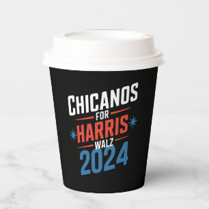 Gobelets En Papier Chicanos pour Harris Walz Présidentielle 2024
