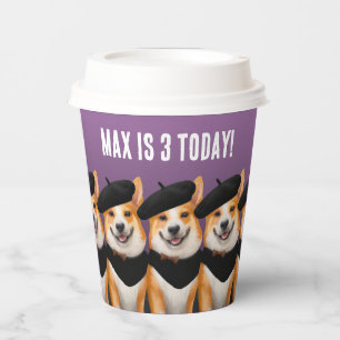 Gobelets En Papier Chiens De Corgi Chic Chic Vous Souhaitent Bon Anni