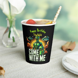 Gobelets En Papier Chiffres Aliens : Aventures dans l'espace