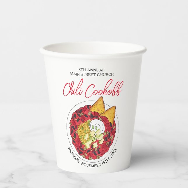 Gobelets En Papier Chilli Soupe Concours de cuisine Concours de soupe (Recto)