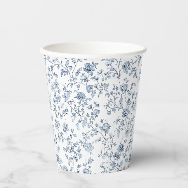 Gobelets En Papier Chinoiserie Bleue (Recto)