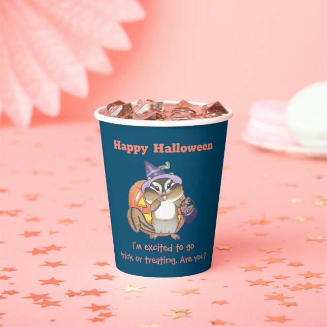 Gobelets En Papier Chipmunk Halloween tasse de papier (Insitu)