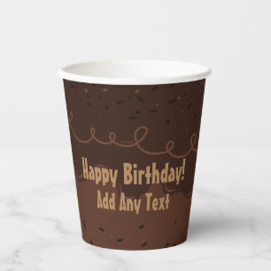Gobelets En Papier Chocolat Anniversaire Gel Frosting