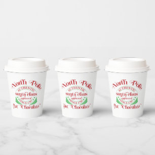Gobelets En Papier chocolat chaud festif du Pôle Nord