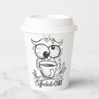 Gobelets En Papier Chouette à café