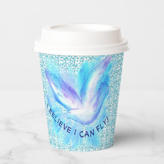 Gobelets En Papier Christian I Can Fly Dove tasse de papier