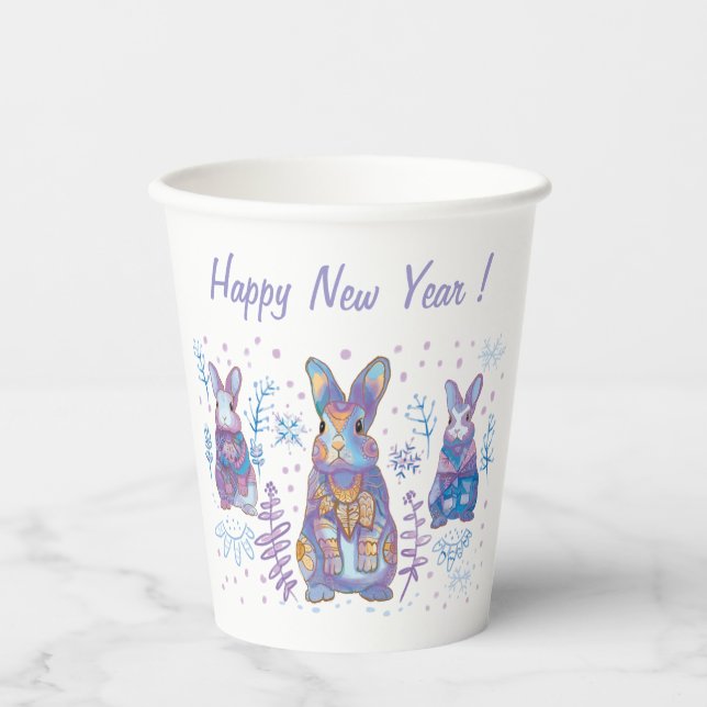 Gobelets En Papier Christmas Bunny  (Recto)