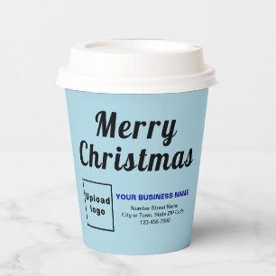 Gobelets En Papier Christmas Business Light Blue Paper Cup