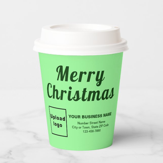 Gobelets En Papier Christmas Business Light Green Paper Cup (Recto)