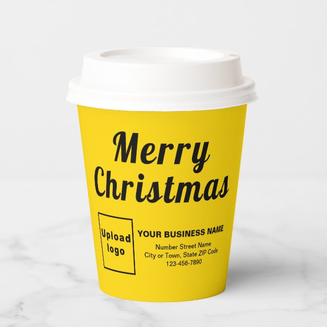 Gobelets En Papier Christmas Business Yellow Paper Cup (Recto)