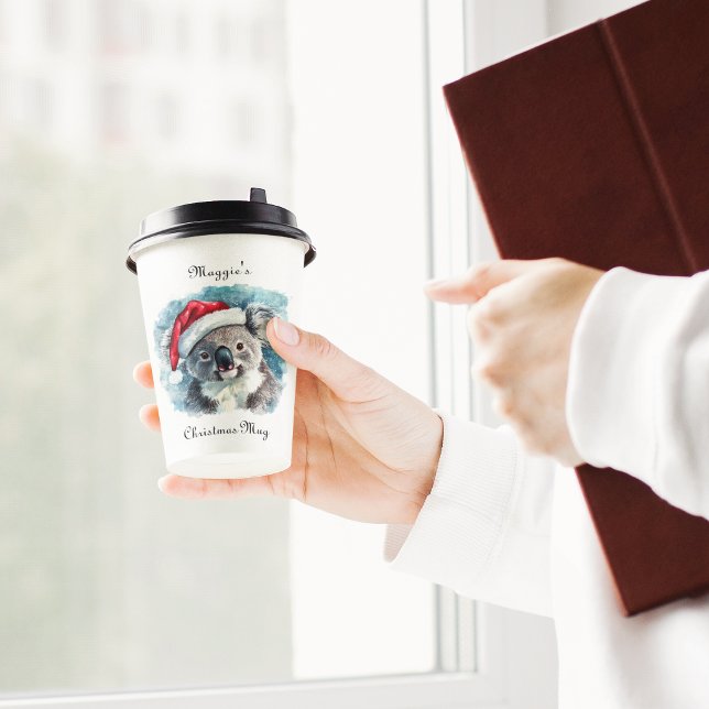 Gobelets En Papier Christmas Koala, personnalisable (Créateur téléchargé)