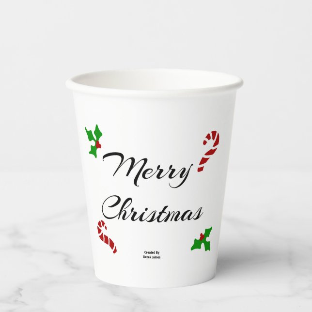 Gobelets En Papier Christmas Wishes Paper Cups (Recto)