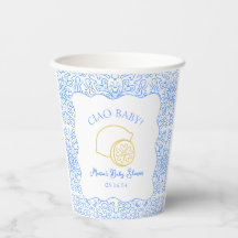 Ciao Baby ! Baby shower italien citron bleu