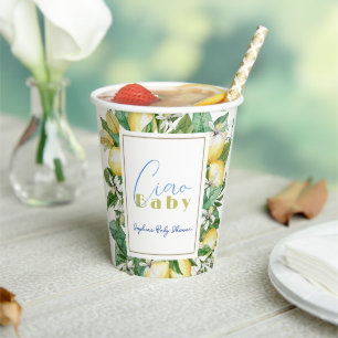Gobelets En Papier Ciao Citrus Citron Baby shower