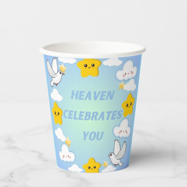 Gobelets En Papier Ciel célèbre chrétien vous  (Recto)