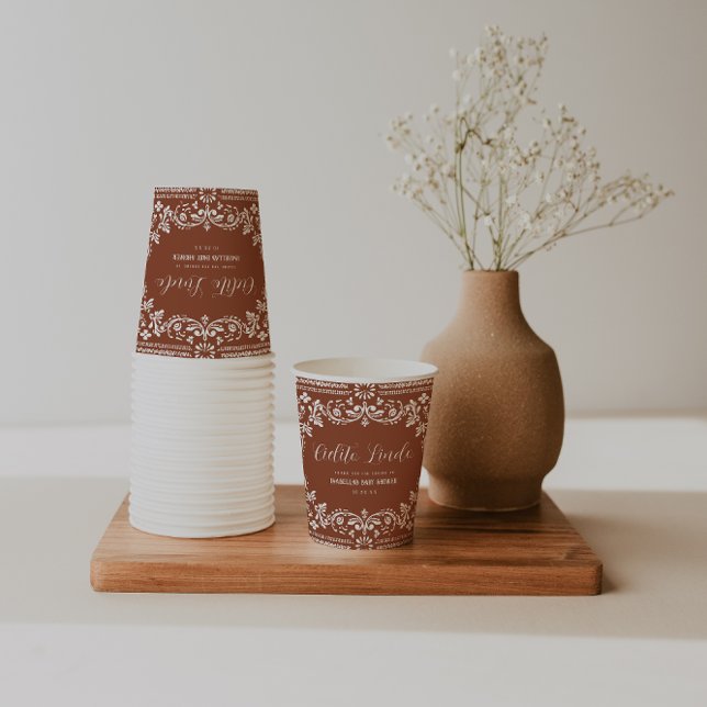 Gobelets En Papier Cielito Lindo Mexicain Papier Picado Talavera (Créateur téléchargé)