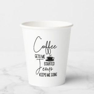 Gobelets En Papier Citation de la vie biblique du café