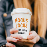 Gobelets En Papier Citation Hocus Pocus Funny Halloween | Orange<br><div class="desc">Citation Hocus Pocus Funny Halloween | Orange</div>