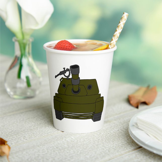 Gobelets En Papier Citerne militaire (Créateur téléchargé)