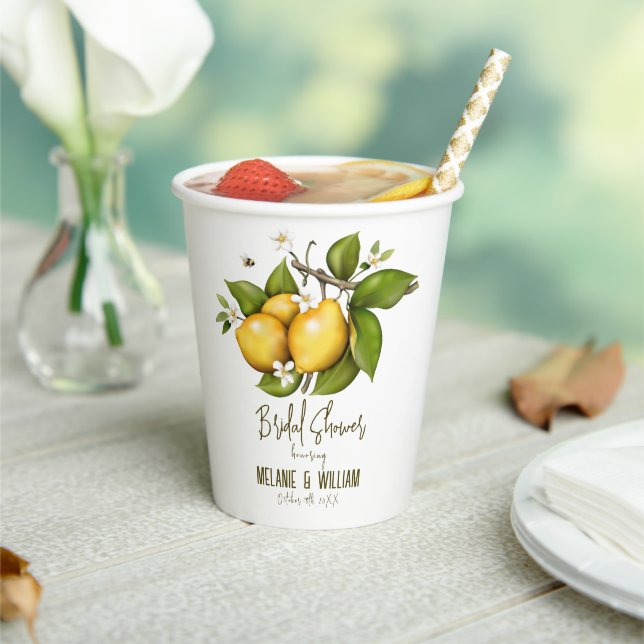 Gobelets En Papier Citron botanique (Insitu)