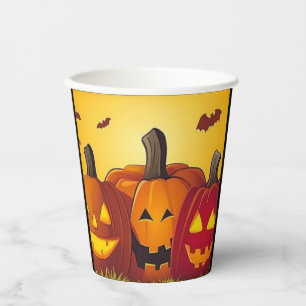Gobelets En Papier citrouille d'Halloween