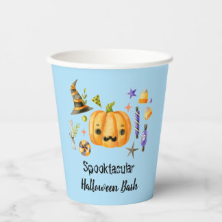 Gobelets En Papier Citrouille Spooktacular Halloween Bash Party Bleu