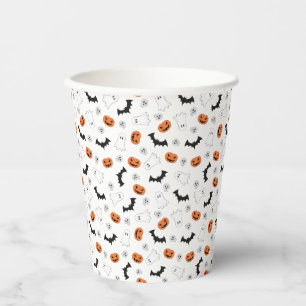 Gobelets En Papier Citrouilles d'Halloween   Fantômes   Tasses de pap