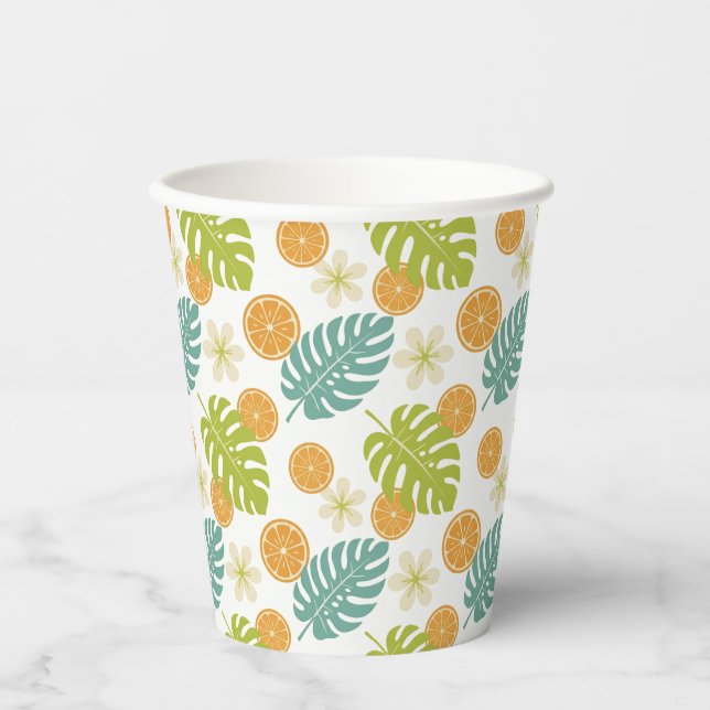 Gobelets En Papier Citrus Tropical (Recto)