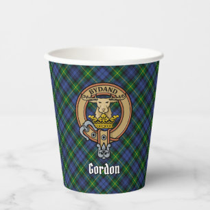 Gobelets En Papier Clan Gordon Crest sur Tartan Paper Cups