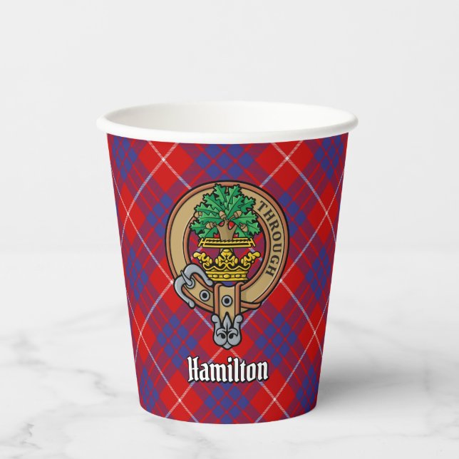 Gobelets En Papier Clan Hamilton Crest sur les tasses de papier tarte (Recto)