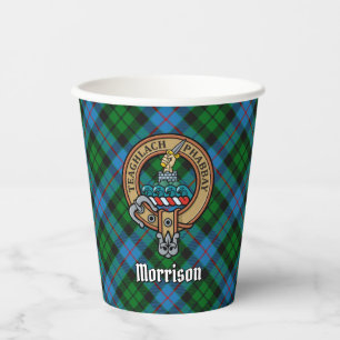 Gobelets En Papier Clan Morrison Crest sur la chasse Testes de papier