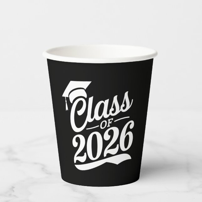 Gobelets En Papier Classe De Diplômés De 2026 Fier (Recto)