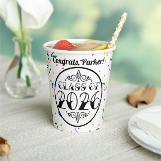 Gobelets En Papier Classe de style tatouage de 2026 Graduation