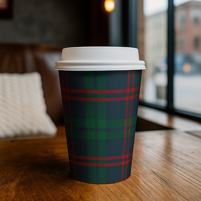 Gobelets En Papier Classic Tartan Navy Plaid Preppy  (Classic Tartan Navy Plaid Preppy Paper Cups)