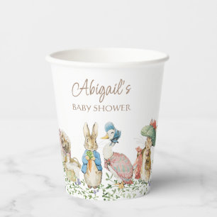 Gobelets En Papier Classique Pierre le lapin Baby shower tasses de pa