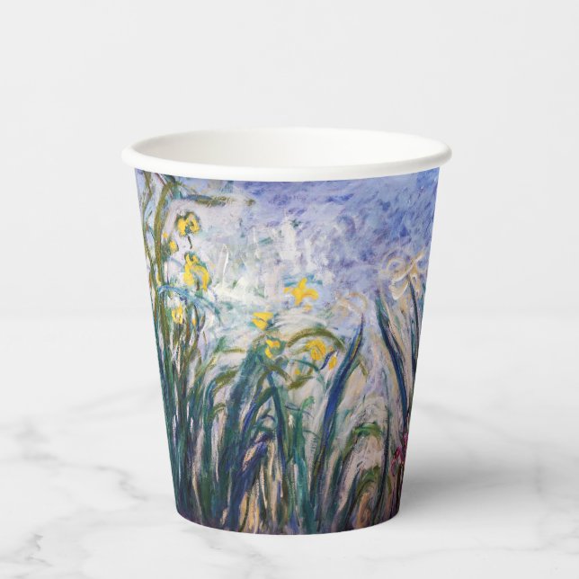 Gobelets En Papier Claude Monet - Iris jaunes et violets (Recto)
