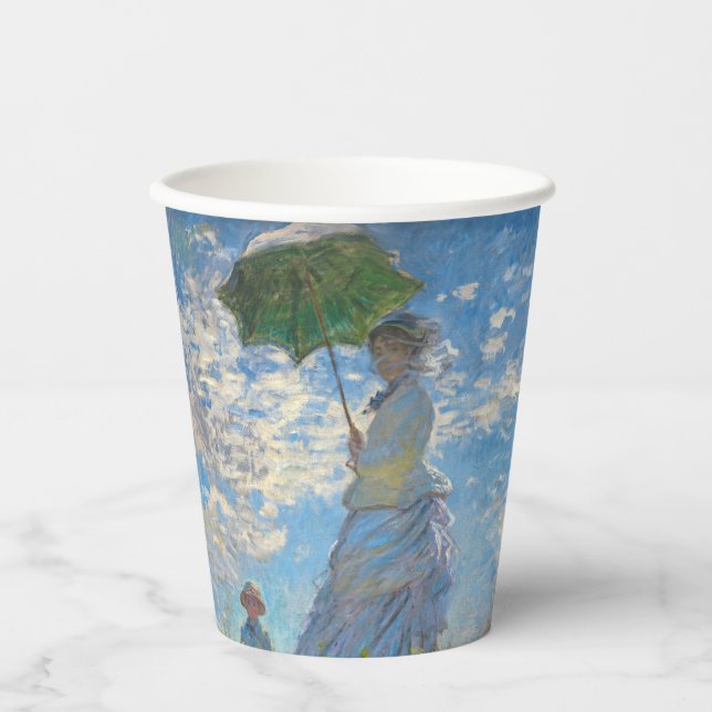 Gobelets En Papier Claude Monet - La Promenade, Femme avec un Parasol (Recto)